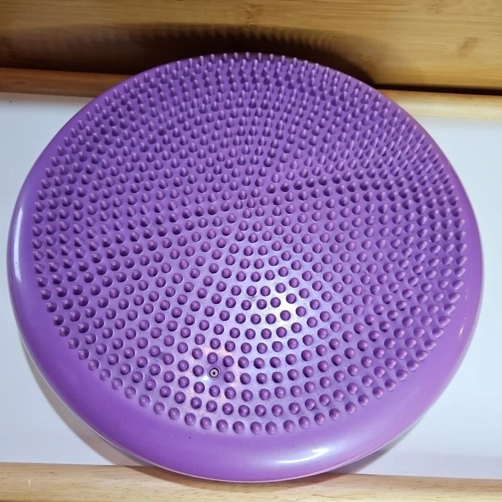 YOGU Pilates Yoga Inflated Purple‎ Air Stability Wobble Cushion 13 inches *EUC*